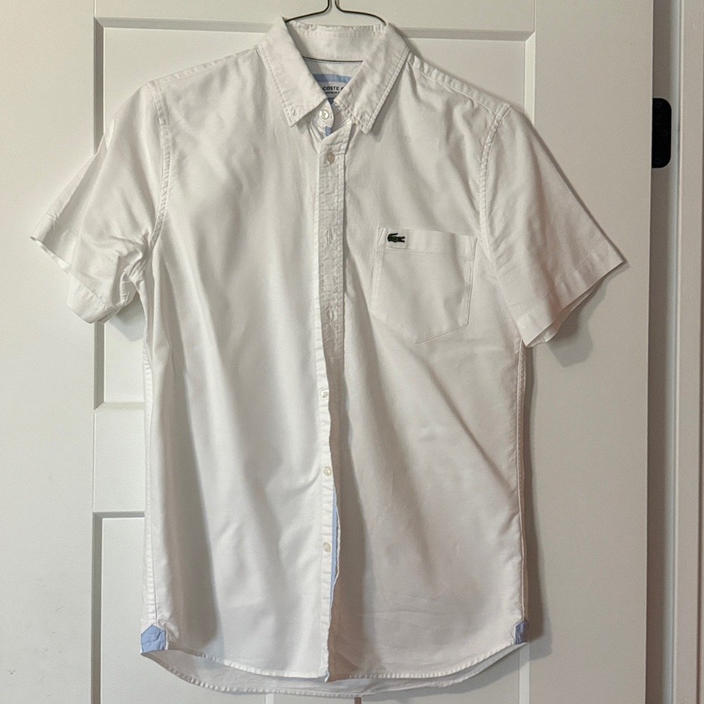 Lacoste White Button-Up Shirt